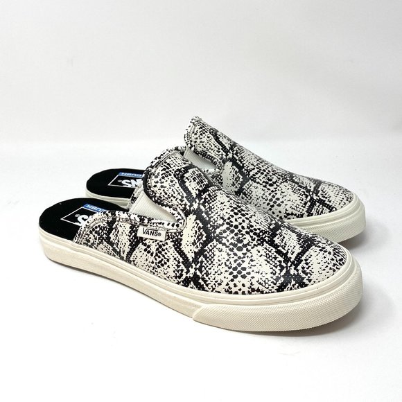 Vans Shoes - 🌸Sale🌸 VANS Mule Sf Snake Leather Marshmallow Sandals Women's Size VN0A4U111X0